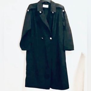 Winter Sanyo Tokyo New York Trench Coat Long Black Size L